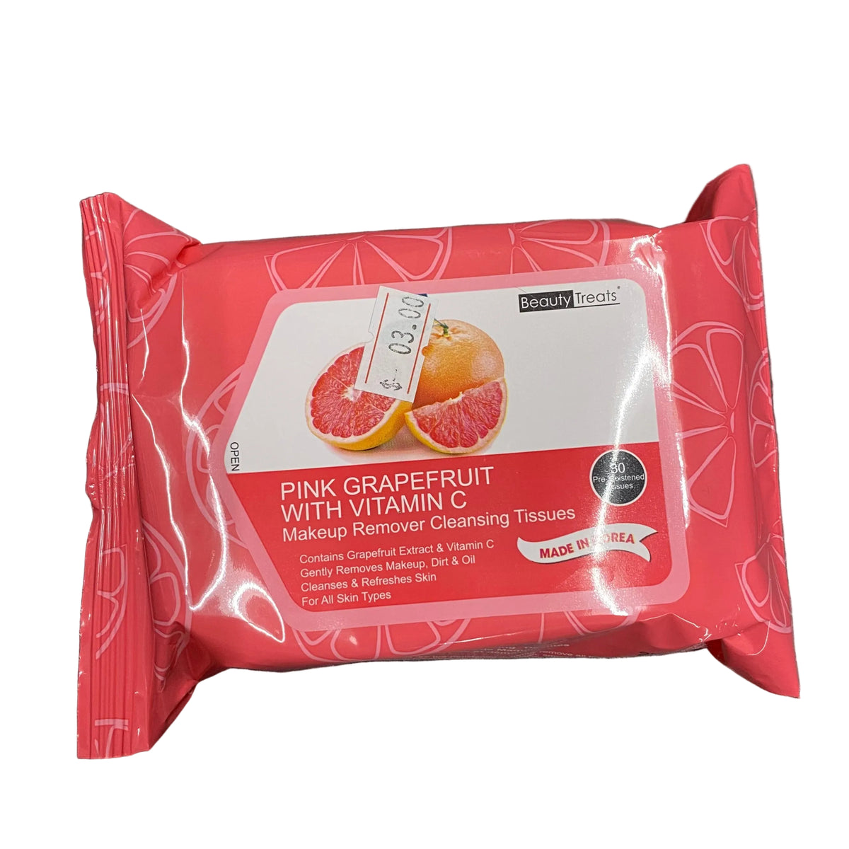 Pink Grapefruit with Vitamin C Makeup Remover Cleansing Tissues