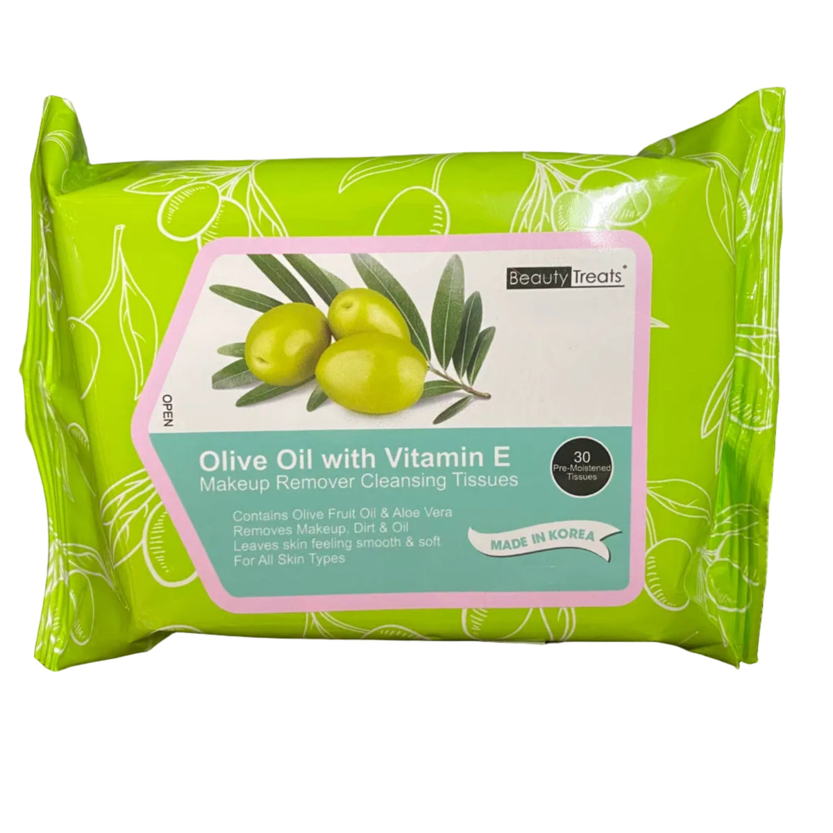 Olive Oil with Vitamin E Makeup Remover Cleansing Tissues