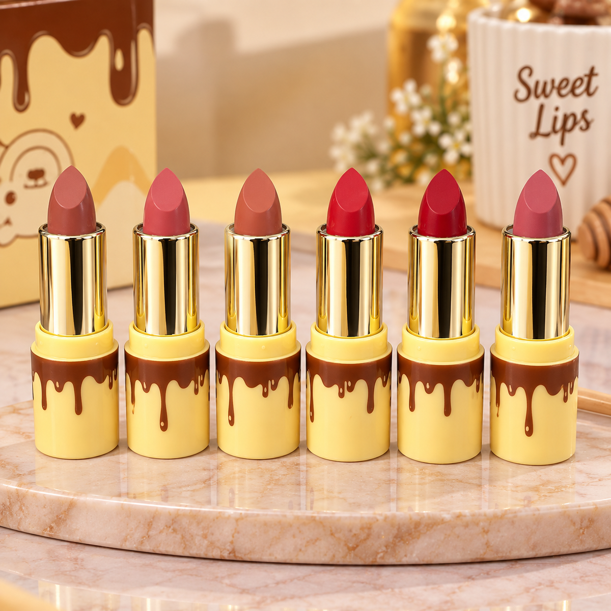 Bear-Shaped Lipstick Set