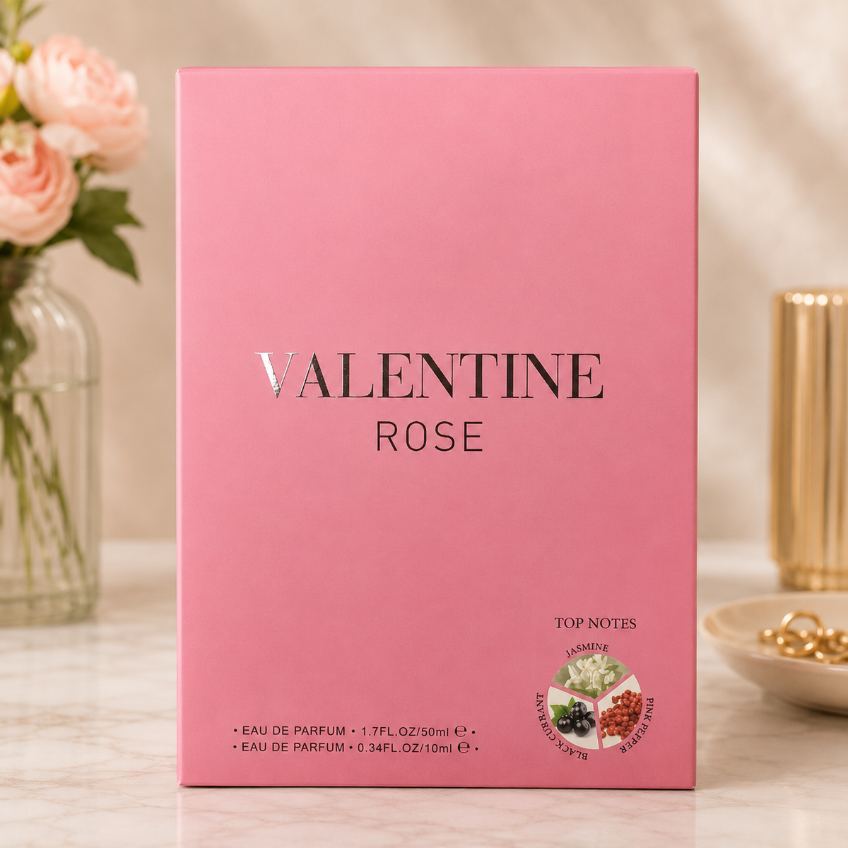 Valentine Rose 2-Piece Eau de Parfum Gift Set – 50 mL + 10 mL Travel Spray
