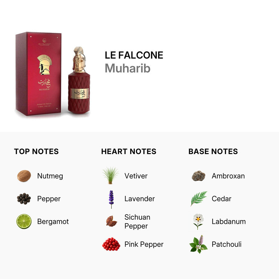 Le Falcone Men’s Muharib 🍂 Eau de Parfum | 82 ml (2.8 fl oz)