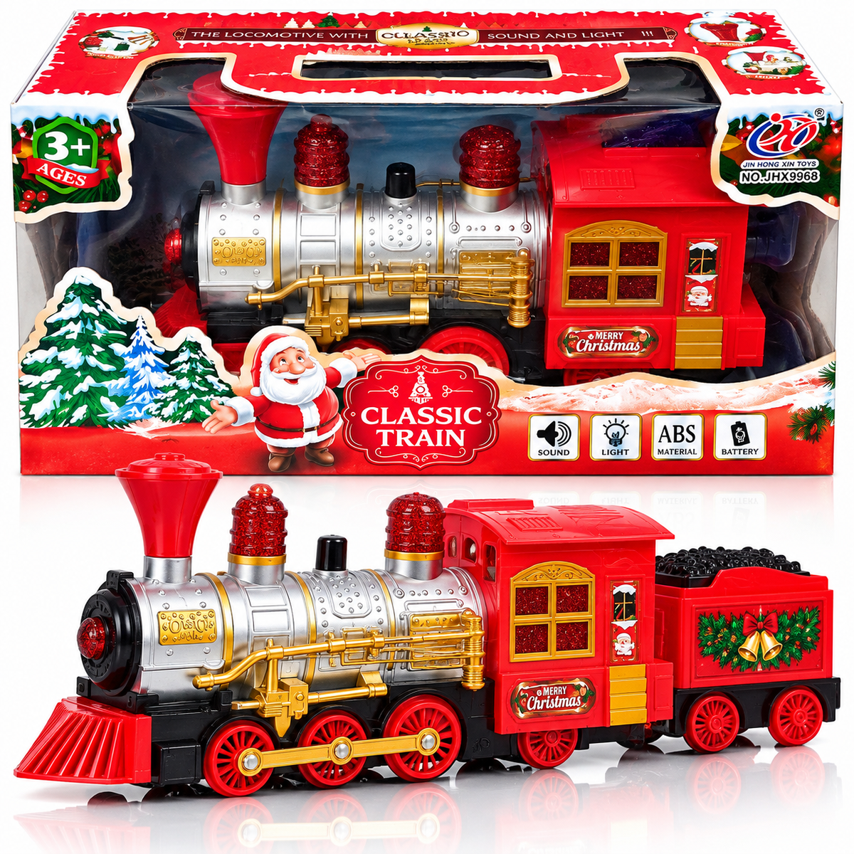 🎄 Classic Christmas Train with Lights & Sound