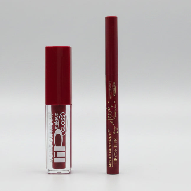 MEIKE GLAMOUR Matte Lip Liner & Gloss Set
