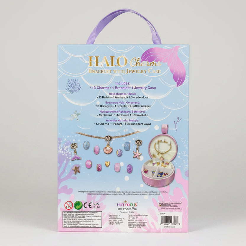 Hot Focus HALO Charms Bracelet with Jewelry Case Set