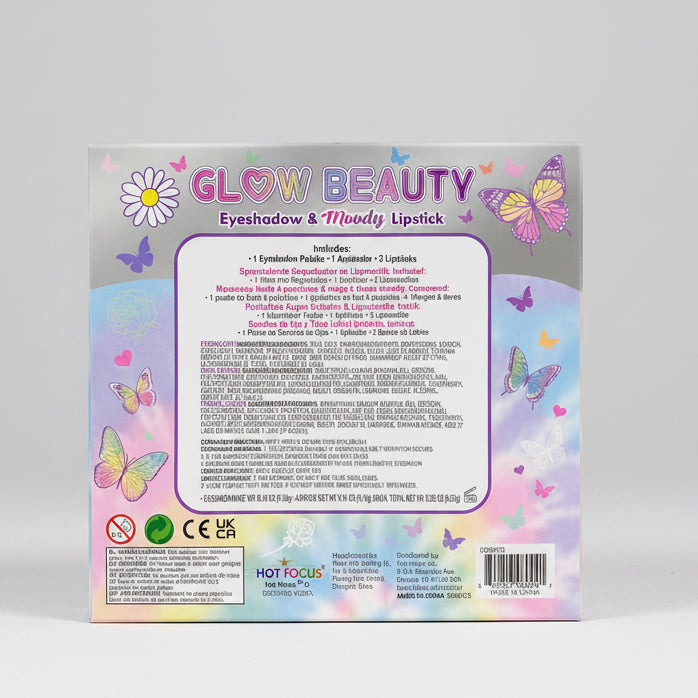 Hot Focus Glow Beauty Eyeshadow & Moody Lipstick Makeup Set - Cupcake