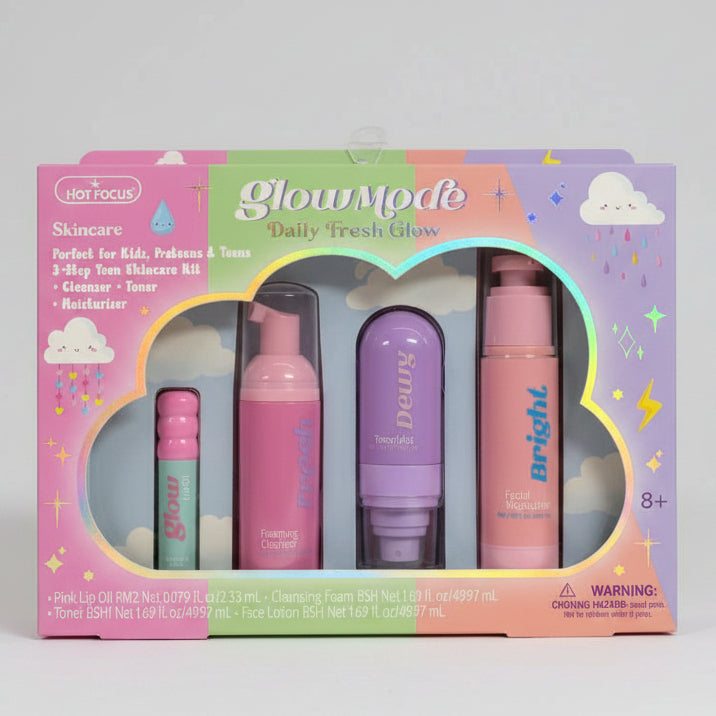 Hot Focus Glow Mode Daily Fresh Glow 3-Step Skincare Kit