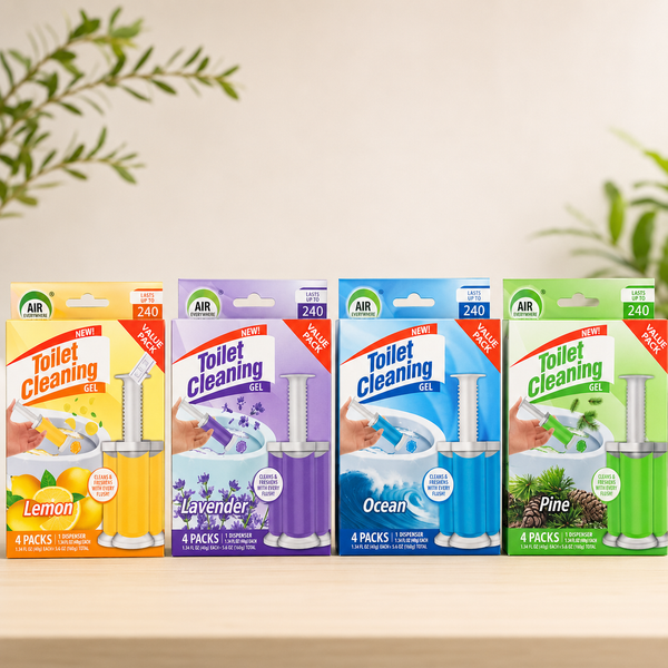 Air Fusion Toilet Cleaning Gel – 4-Pack Toilet Freshener & Cleaner