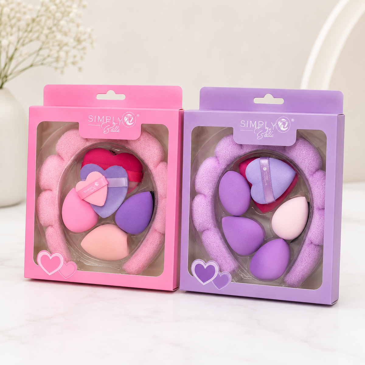 Simply Bella 7-piece Makeup Sponge & Spa Headband Beauty Set