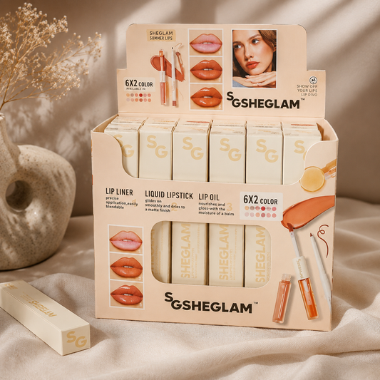 SHEGLAM Summer Lips 3-Piece Lip Set (Lip Liner, Lipstick & Lip Oil)