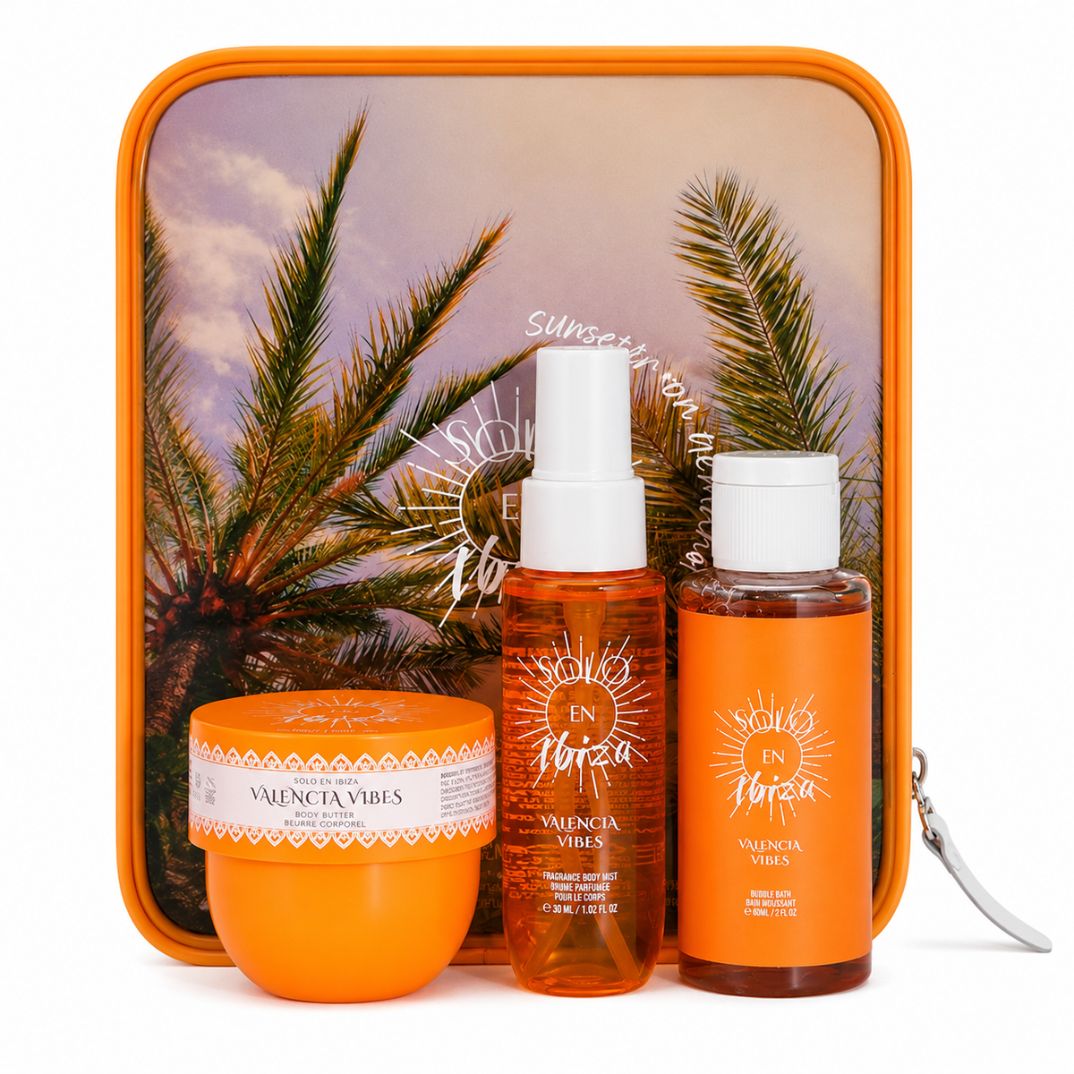 Solo En Ibiza Valencia Vibes 4-Piece Gift Set, Body Butter, Mist and Bubble Bath