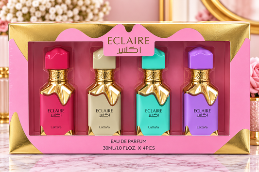 Lattafa Eclaire Mini Eau de Parfum Gift Set – 4 Pieces
