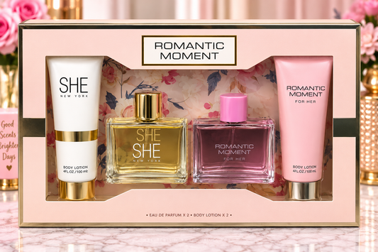 Romantic Moment – 4-Piece Eau de Parfum & Body Lotion Gift Set