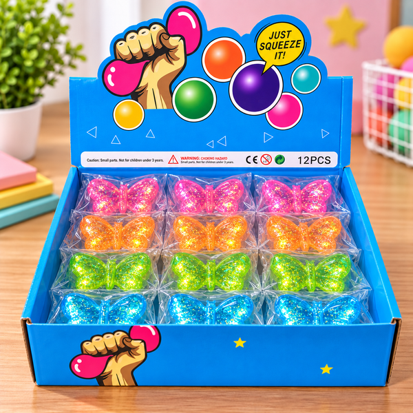 Glitter Butterfly Squeeze Toy