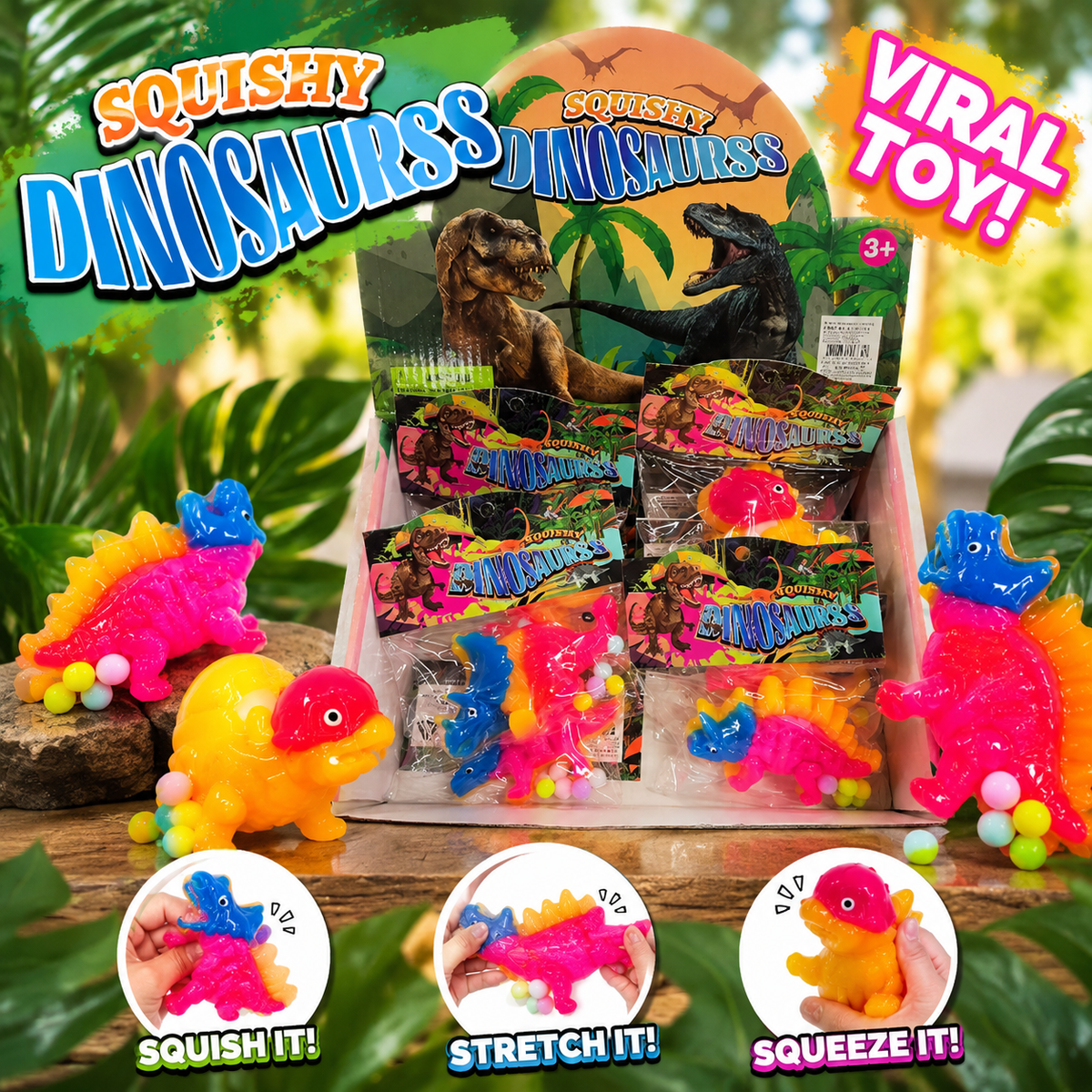 Squishy Dinosaur Sensory Toy 🦖✨