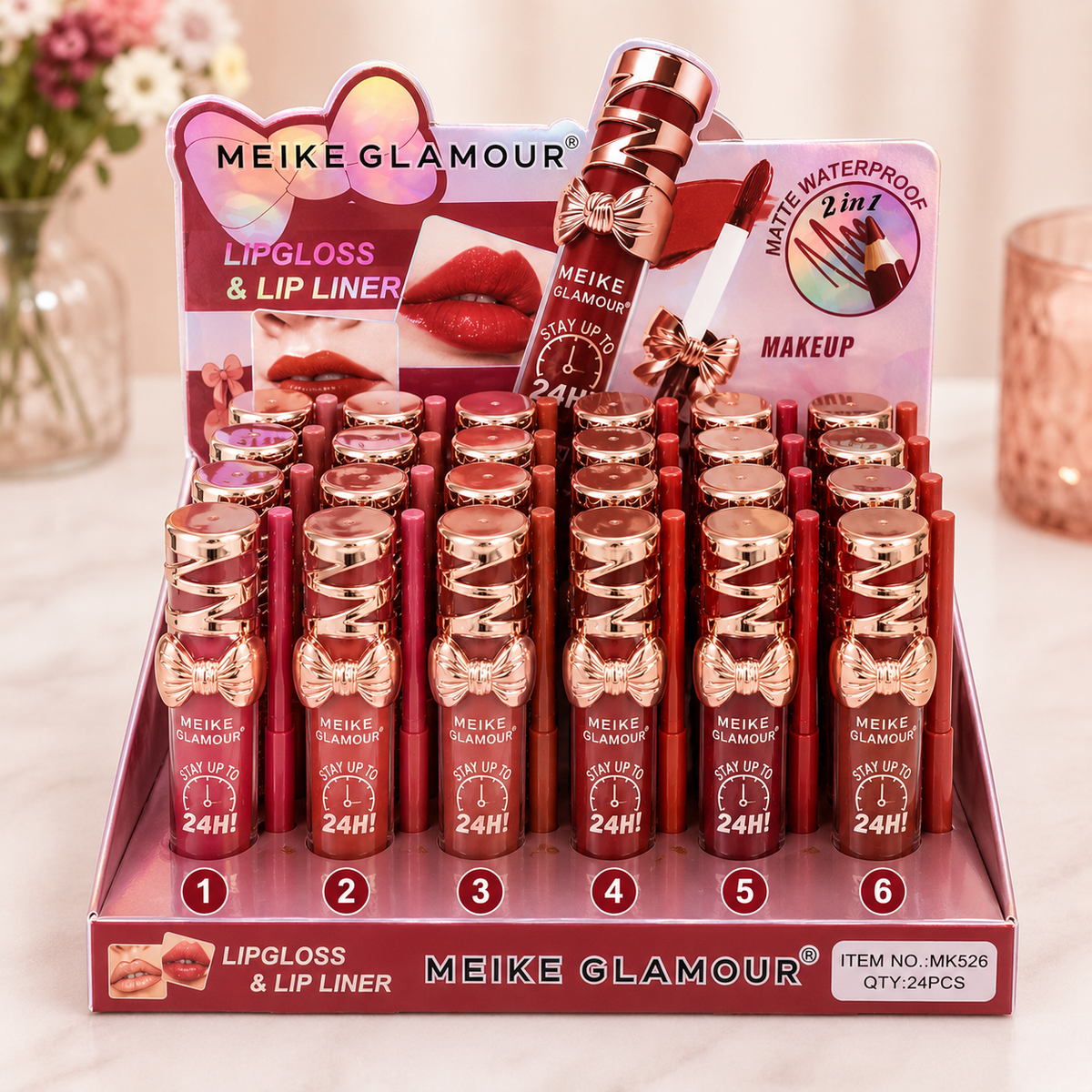 2-in-1 Lip Gloss & Lip Liner by Meike Glamour 💄✨