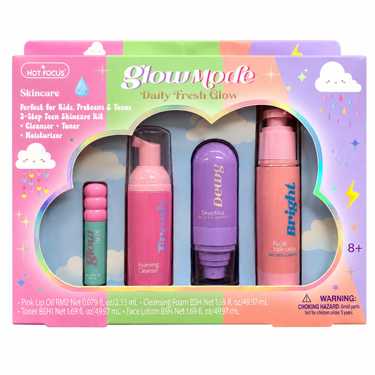 Hot Focus Glow Mode Daily Fresh Glow 3-Step Skincare Kit