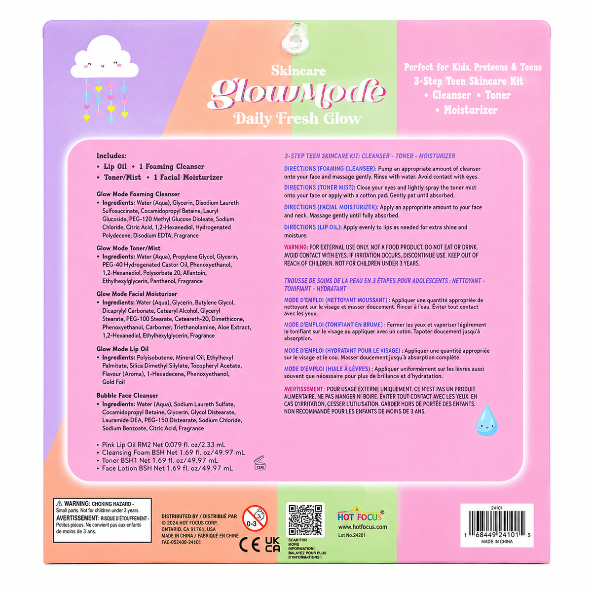 Hot Focus Glow Mode Daily Fresh Glow 3-Step Skincare Kit