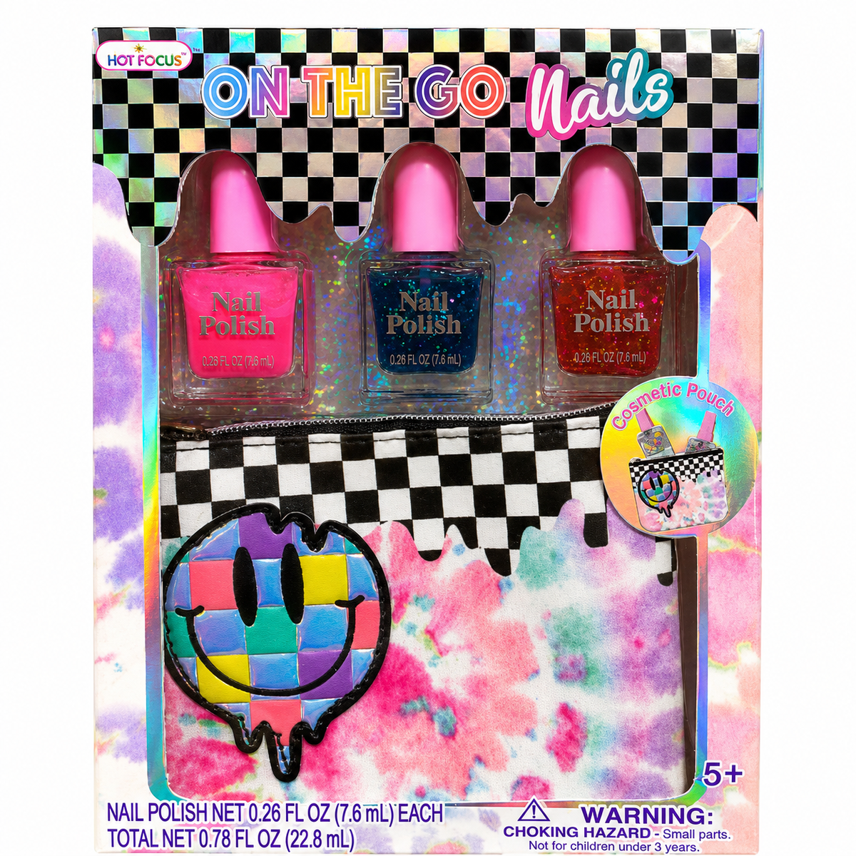 Hot Focus On the Go Nails Gift Set with Cosmetic Pouch