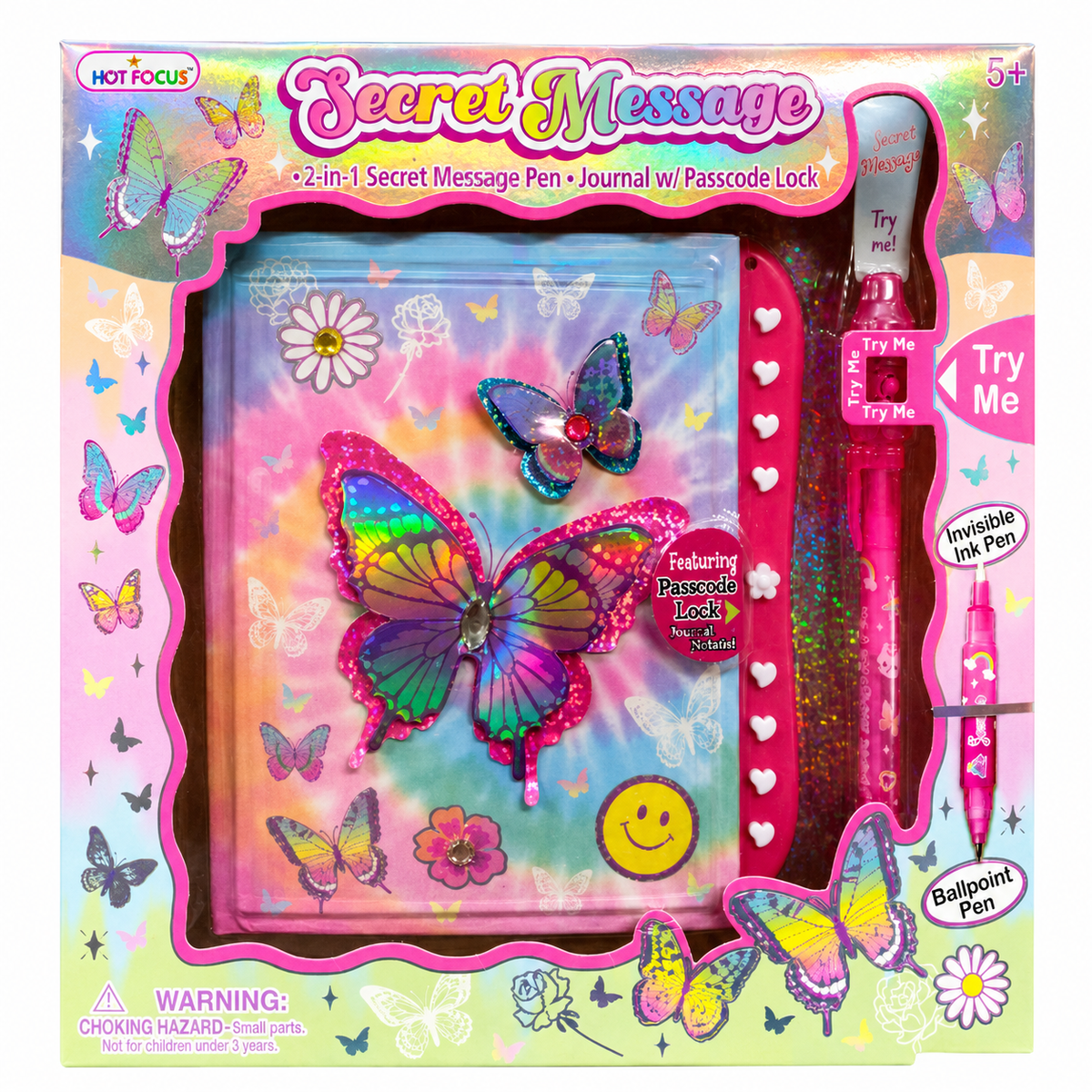 Hot Focus Secret Message Journal Set – Rainbow