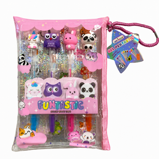 Funtastic Gel Pen & Sticky Note Tabs Stationery Gift Set