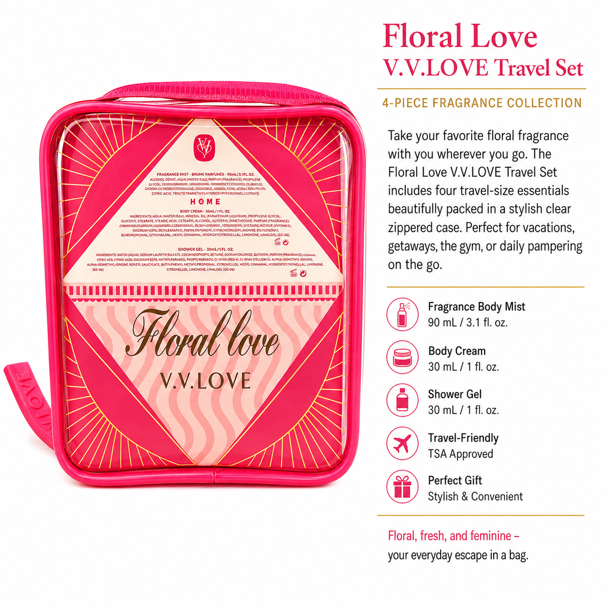 V.V. Love Floral Love 3-Piece Fragrance Gift Set