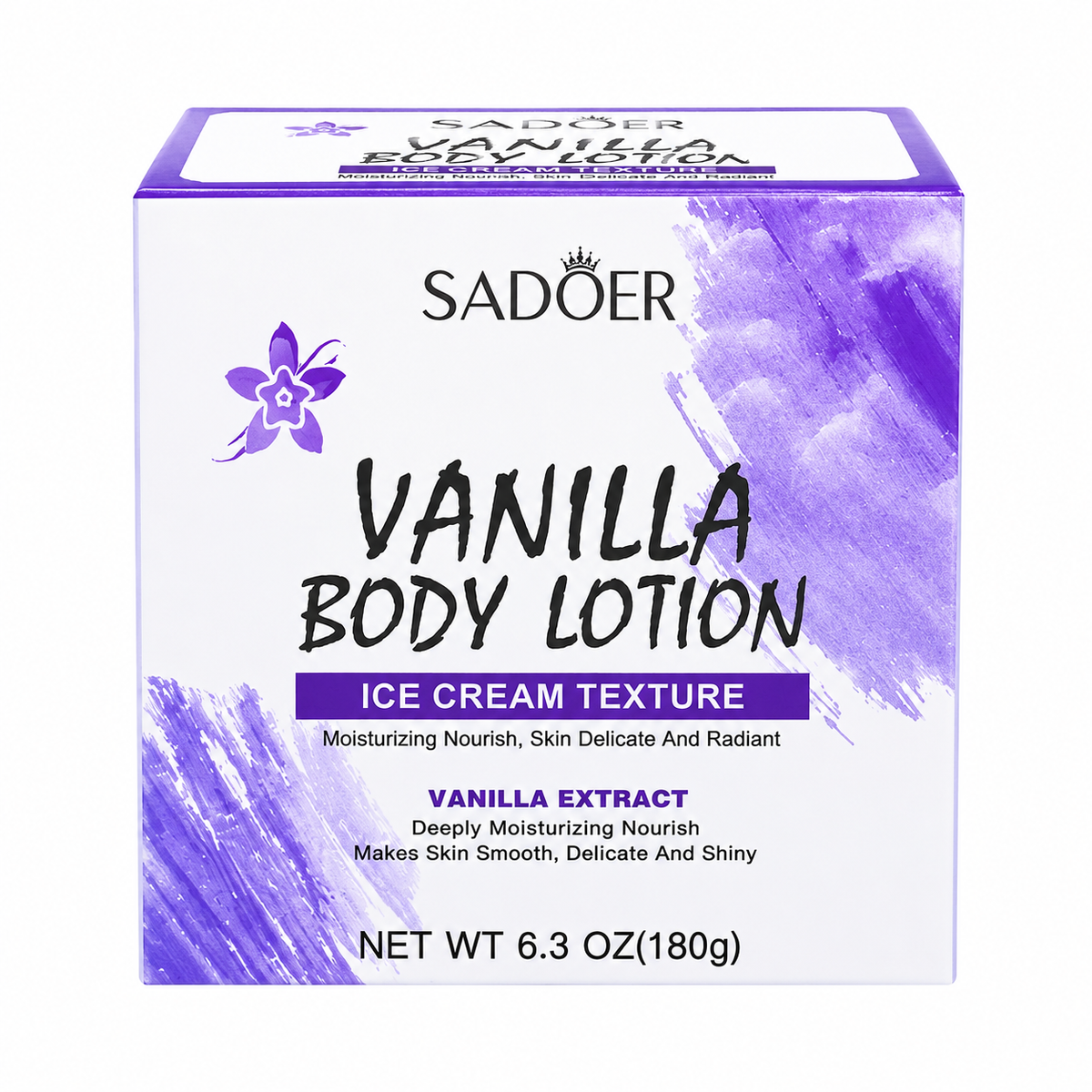 SADOER Vanilla Body Lotion – Ice Cream Texture (180g)