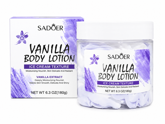 SADOER Vanilla Body Lotion – Ice Cream Texture (180g)