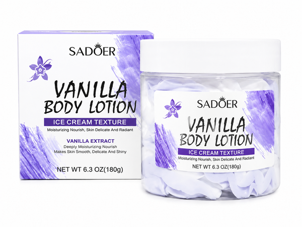 SADOER Vanilla Body Lotion – Ice Cream Texture (180g)