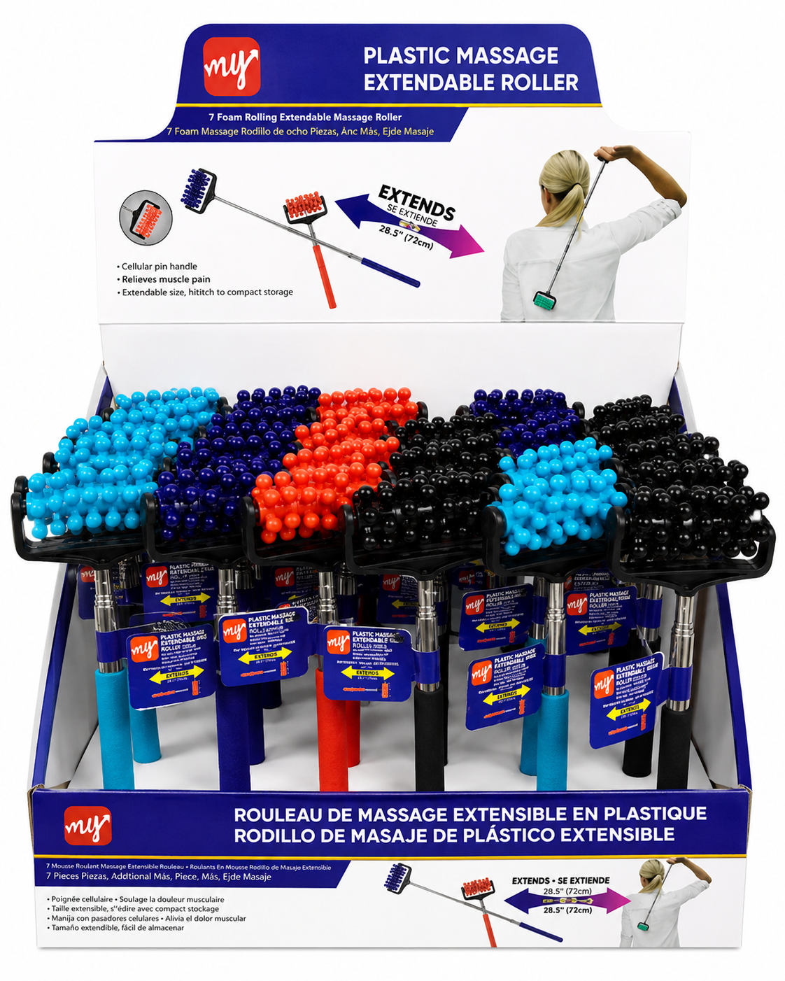 Extendable Plastic Massage Roller