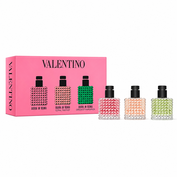 Valentino Perfume Mini Gift Set para mujer: Born in Roma Donna Trio Discovery Set (Original)