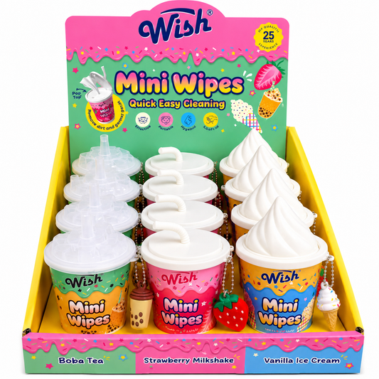 Wish Mini Wipes & Keychain 🍦