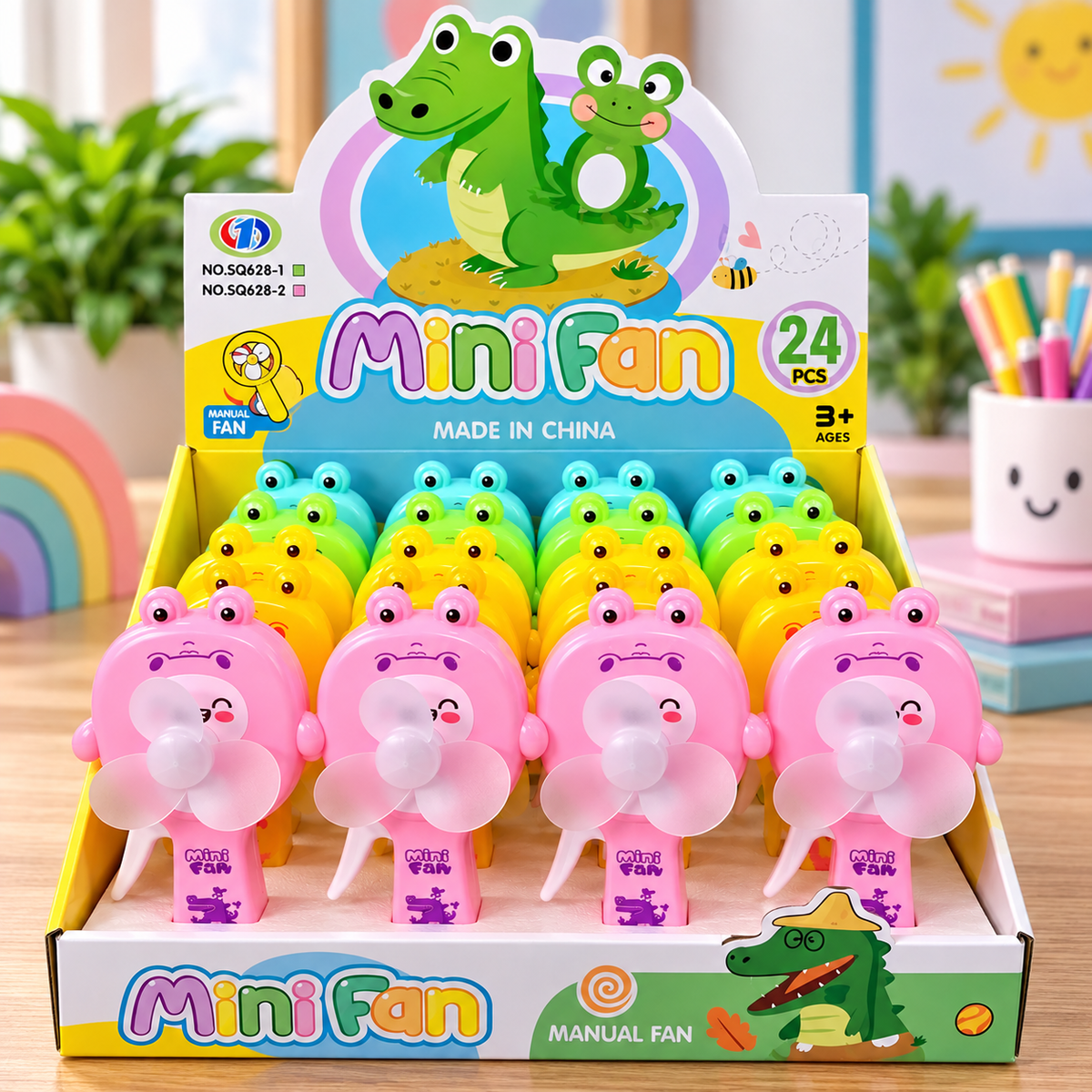 Cute Crocodile Mini Hand Fan