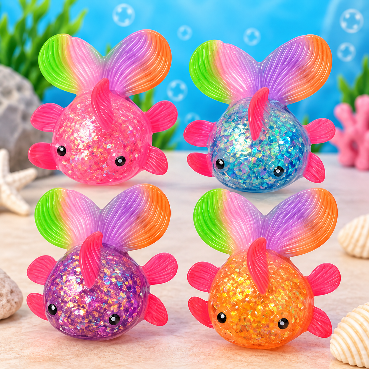 Glitter Fish Squeeze Toy