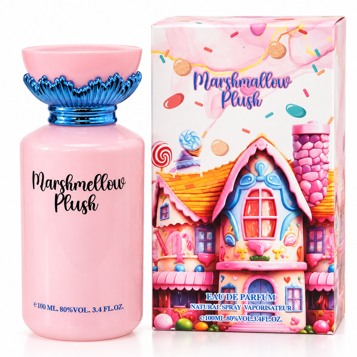 Marshmallow Plush Eau de Parfum – Sweet Candy-Inspired Perfume for Women – 100ml / 3.4 fl oz