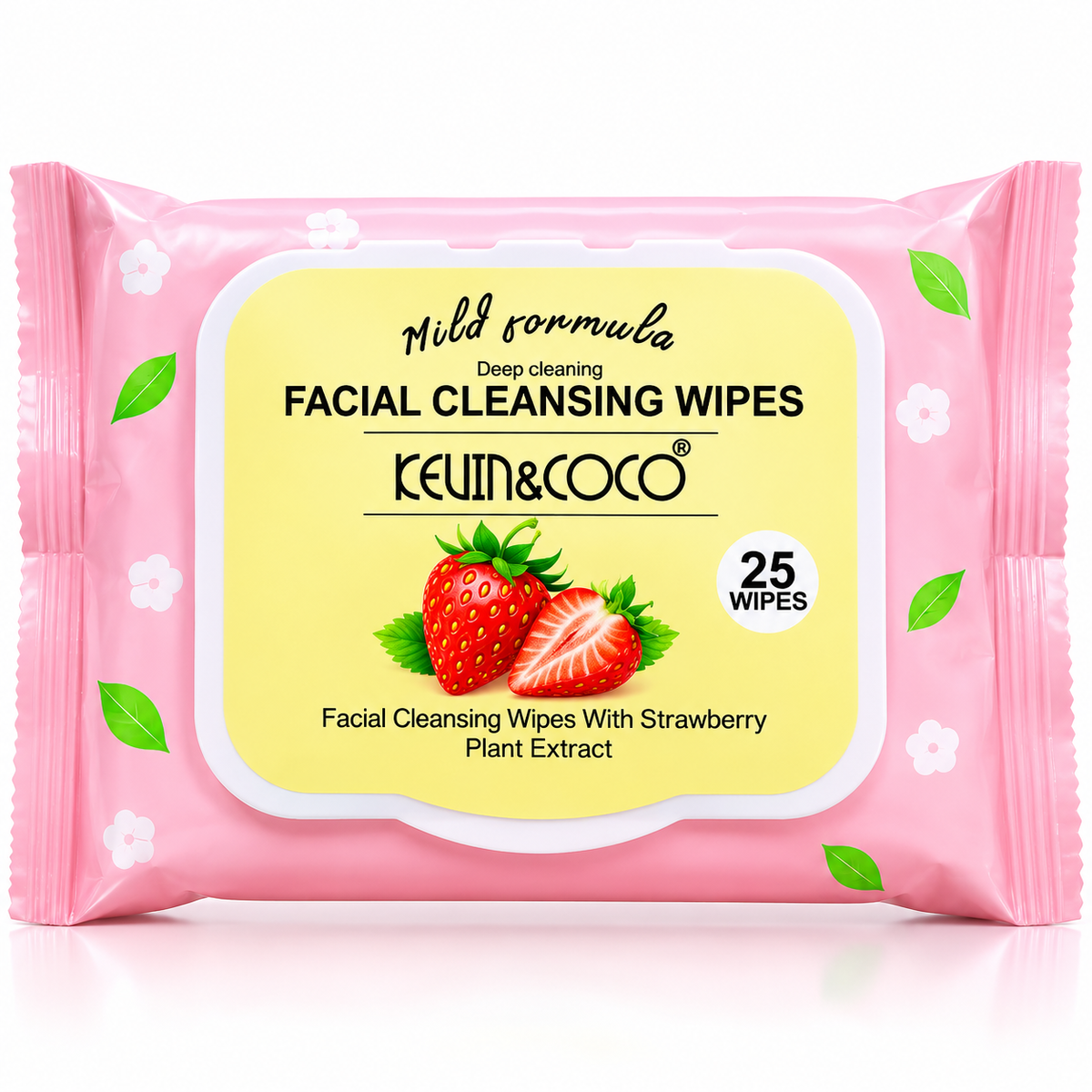 Strawberry Facial Cleansing Wipes – 25 Wipes 🍓