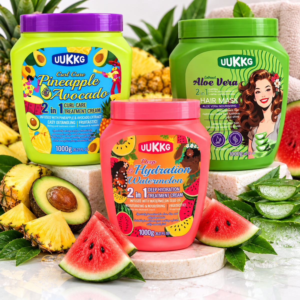2-in-1 Hair Mask & Conditioning Treatment – 1000g | 3 Varieties