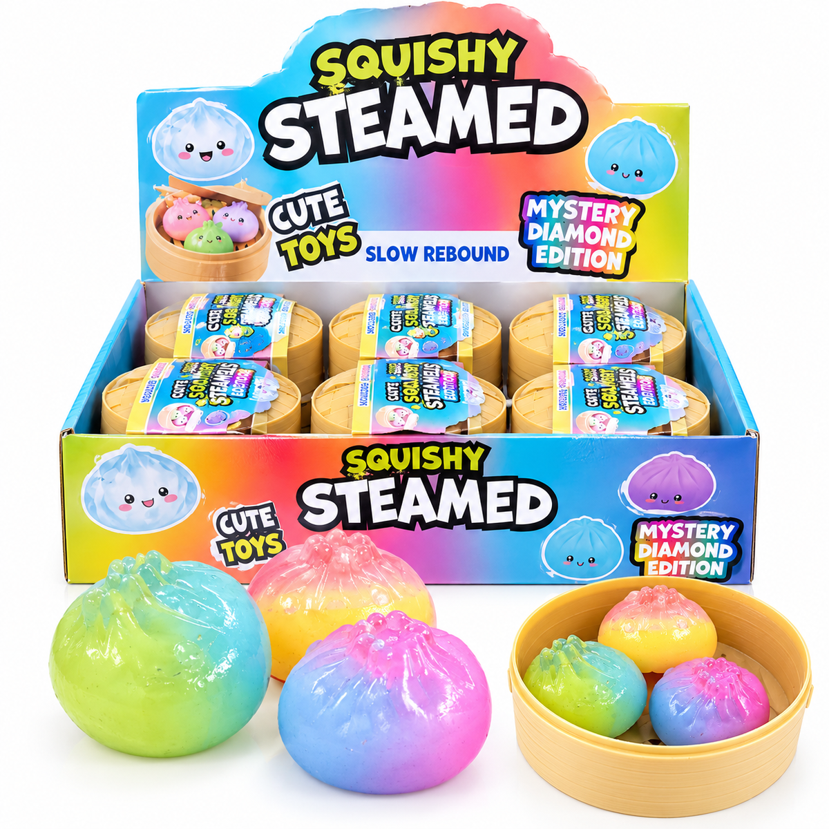 Squishy Steamed Buns Mystery Diamond Edition – Slow Rising Sensory Toy