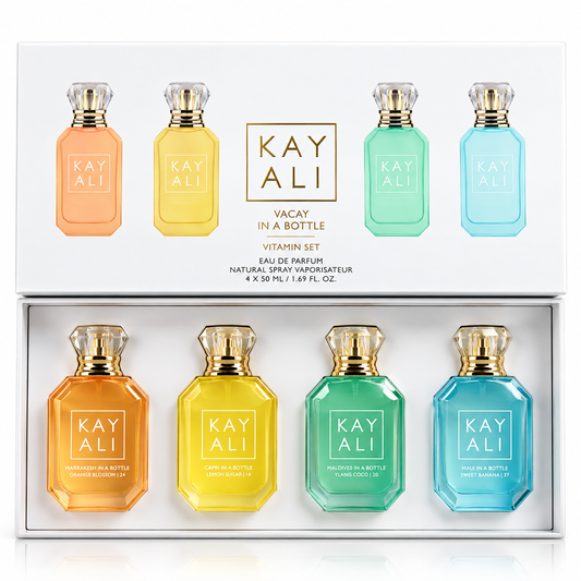 Kayali Vacay in a Bottle Miniature Perfume Set – 4 Piece Eau de Parfum Collection