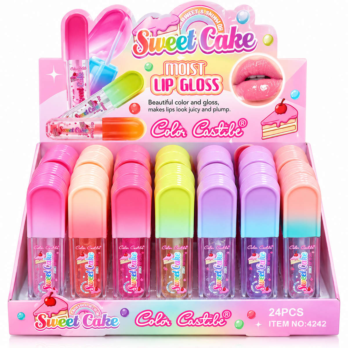 Color Castle Sweet Cake Moist Lip Gloss – Popsicle Collection 🍭
